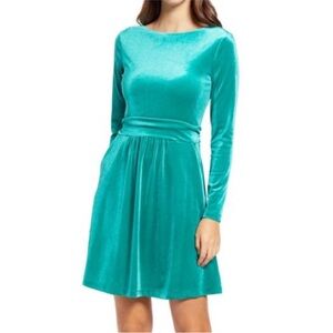 Boden Velvet Long Sleeve Dress